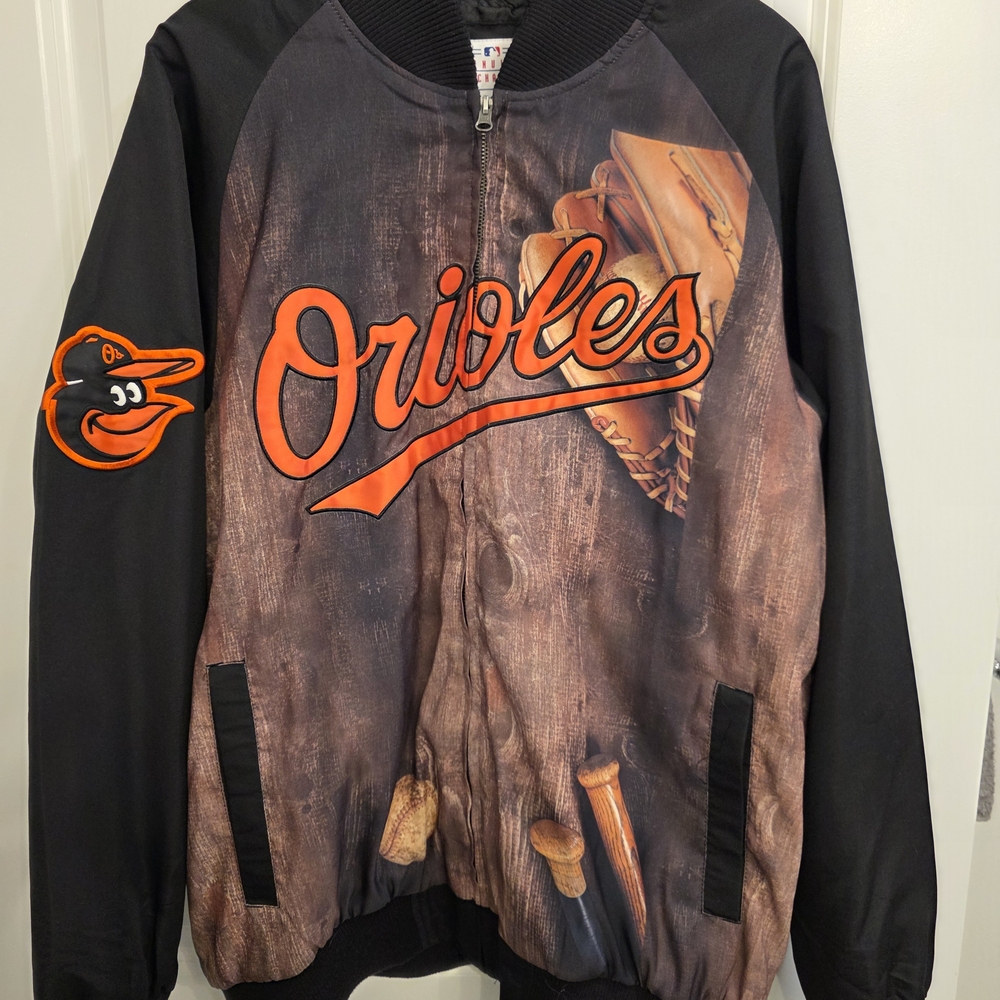Orioles Men's Lightweight Jacket - Black and Orange